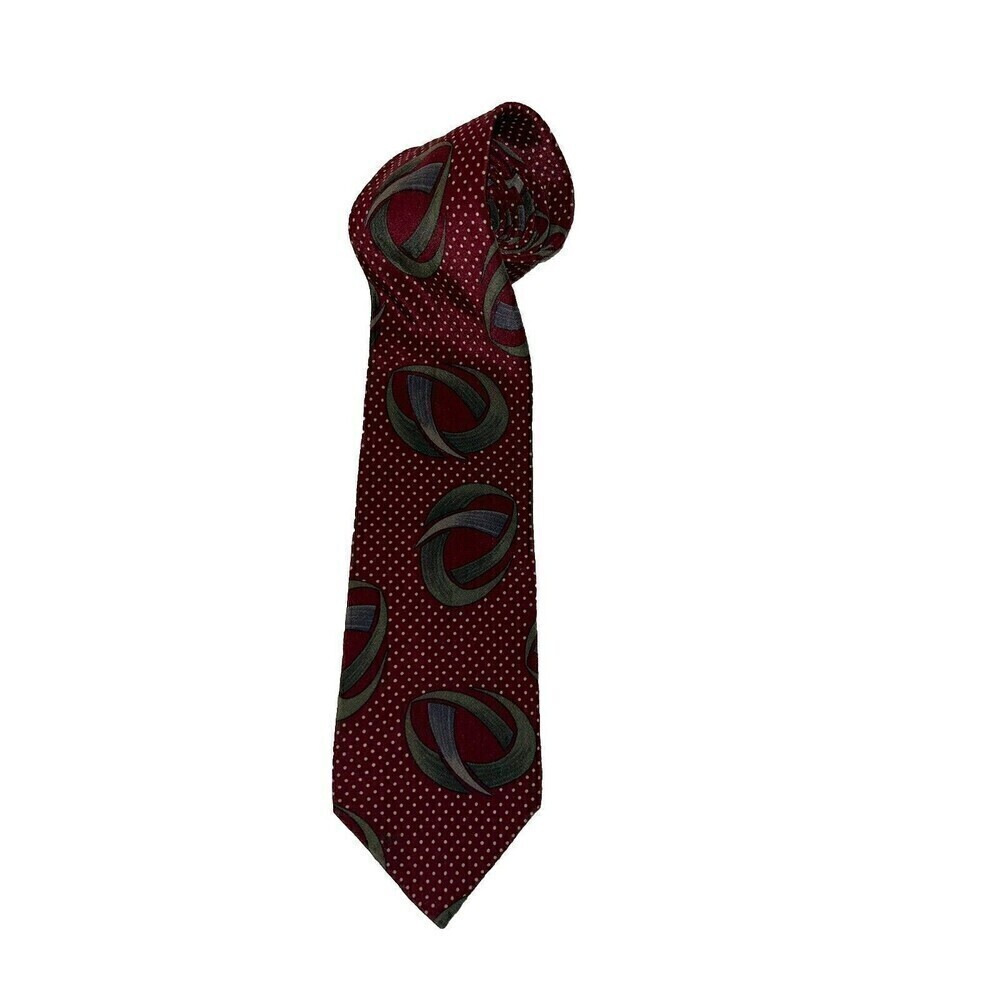 Bugatti Mens Italian Silk Tie‎ Red Design